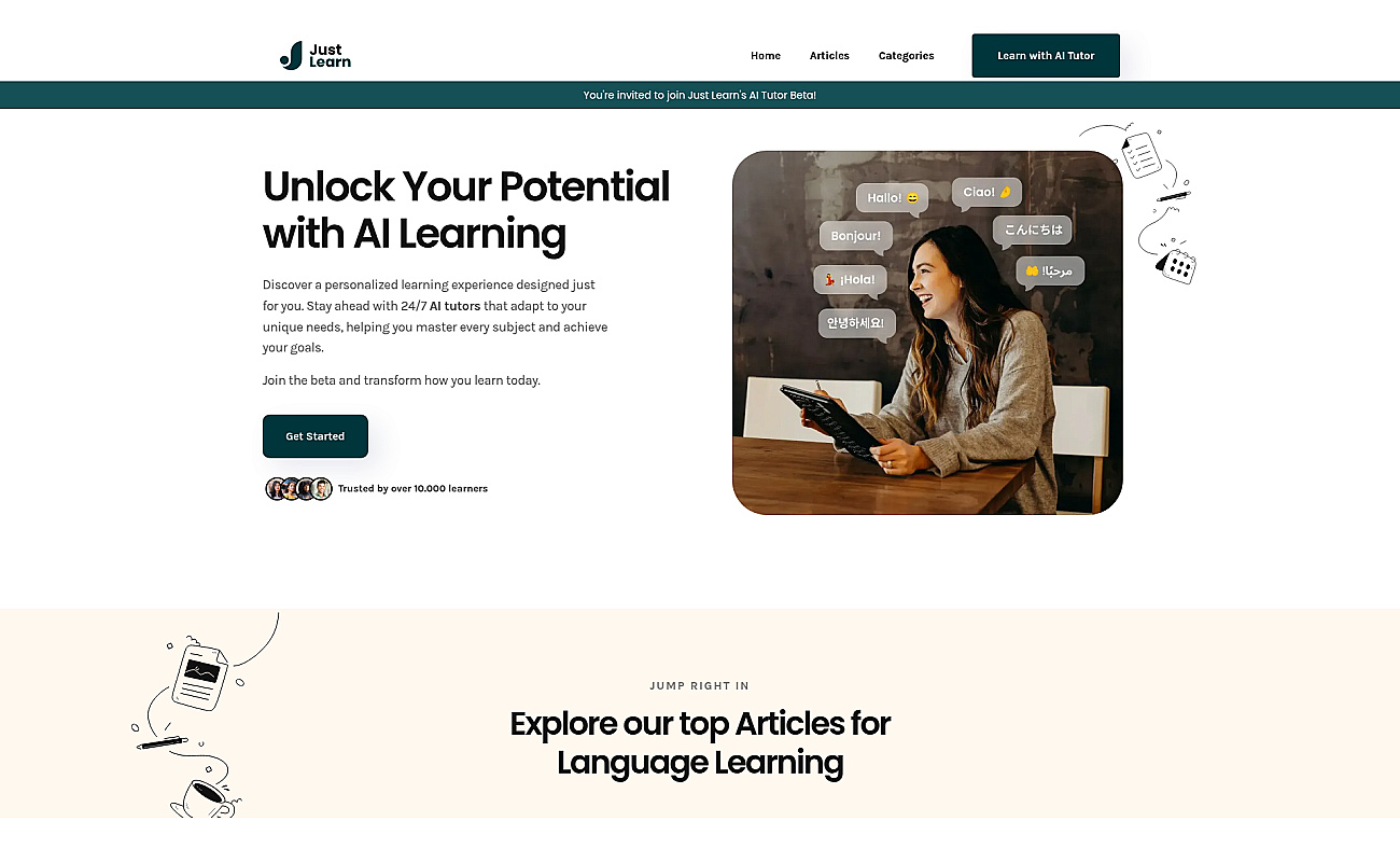 JustLearn screenshot