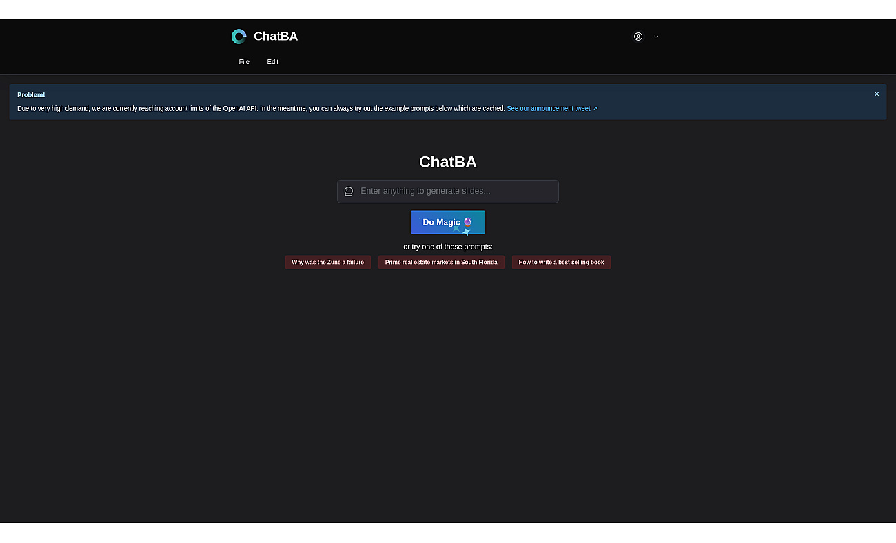 ChatBA screenshot