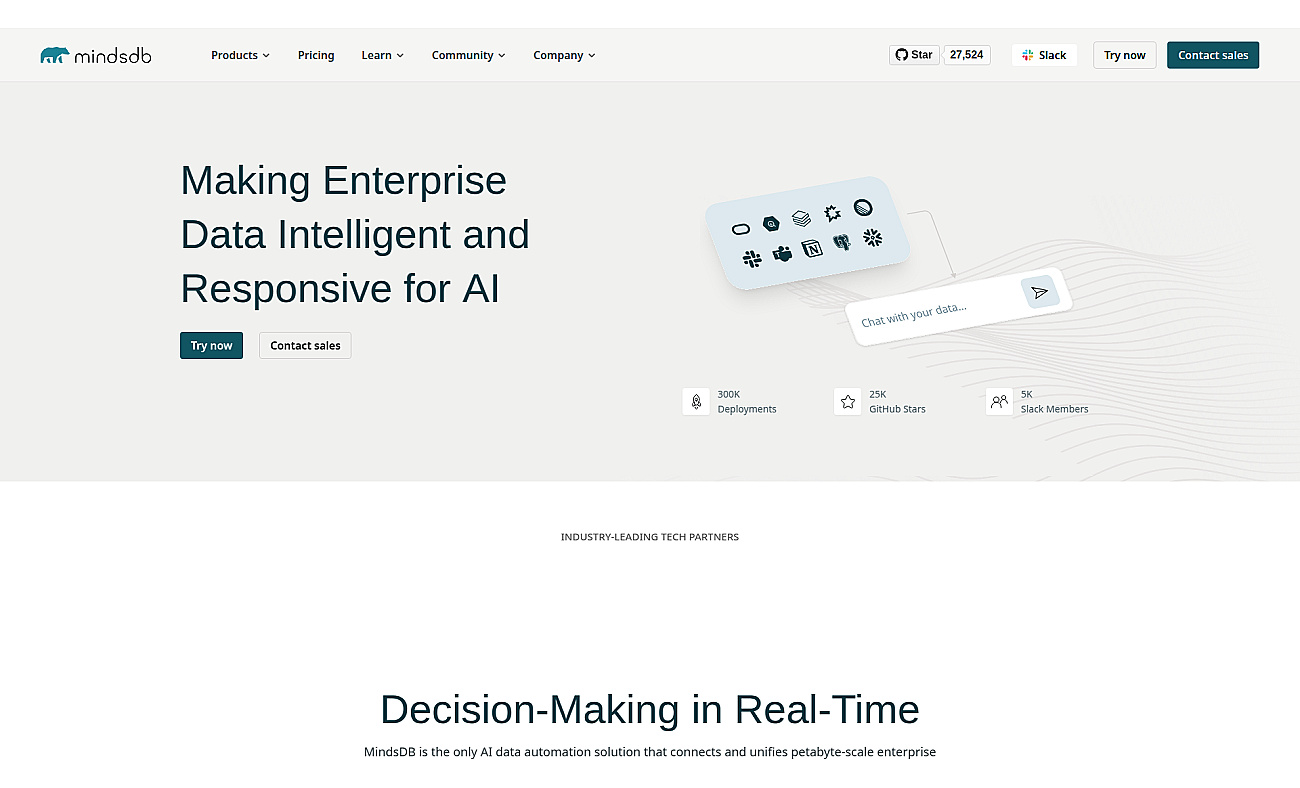 MindsDB screenshot