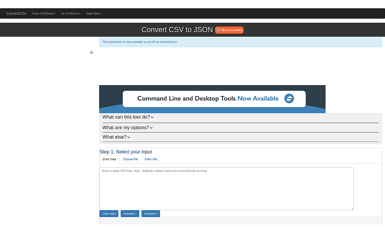 CSV To JSON Converter screenshot