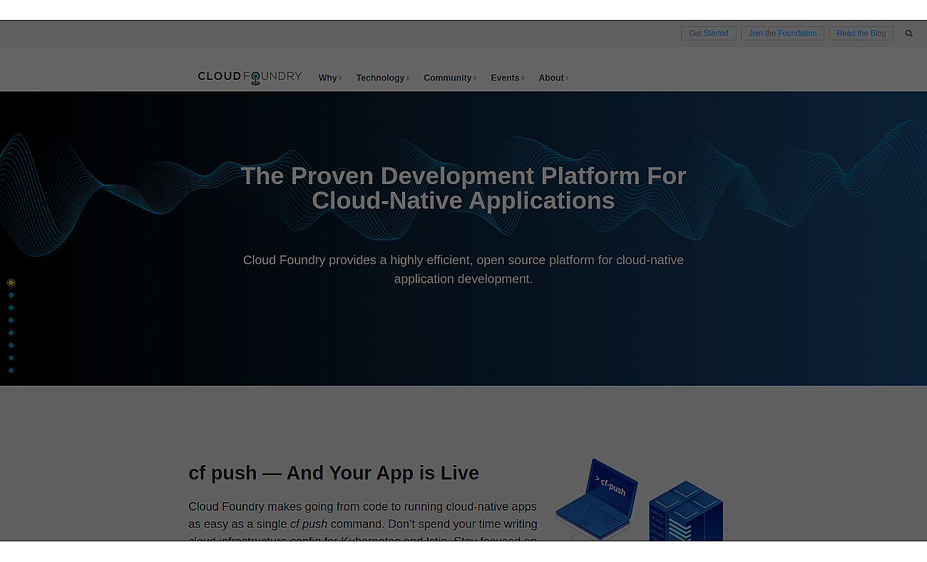 Cloud Foundry CLI screenshot