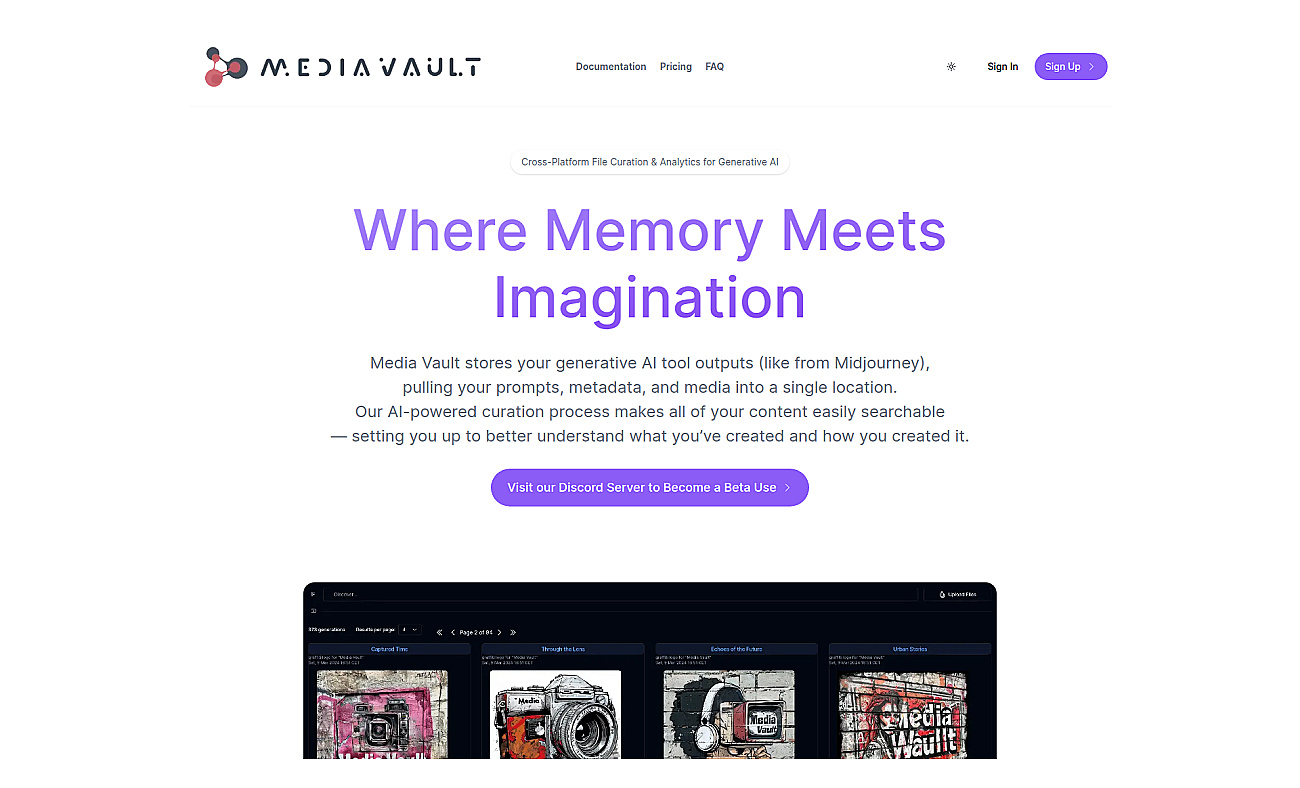 Media Vault AI screenshot