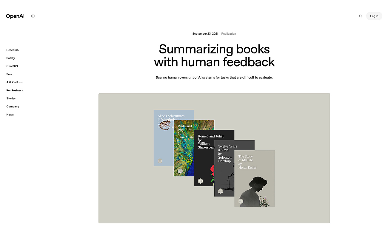 Summarizing Books with Human Feedback screenshot