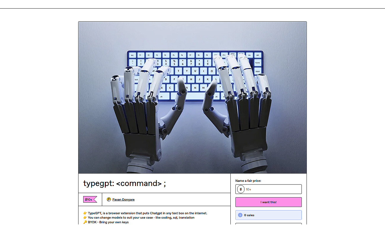 TypeGPT screenshot