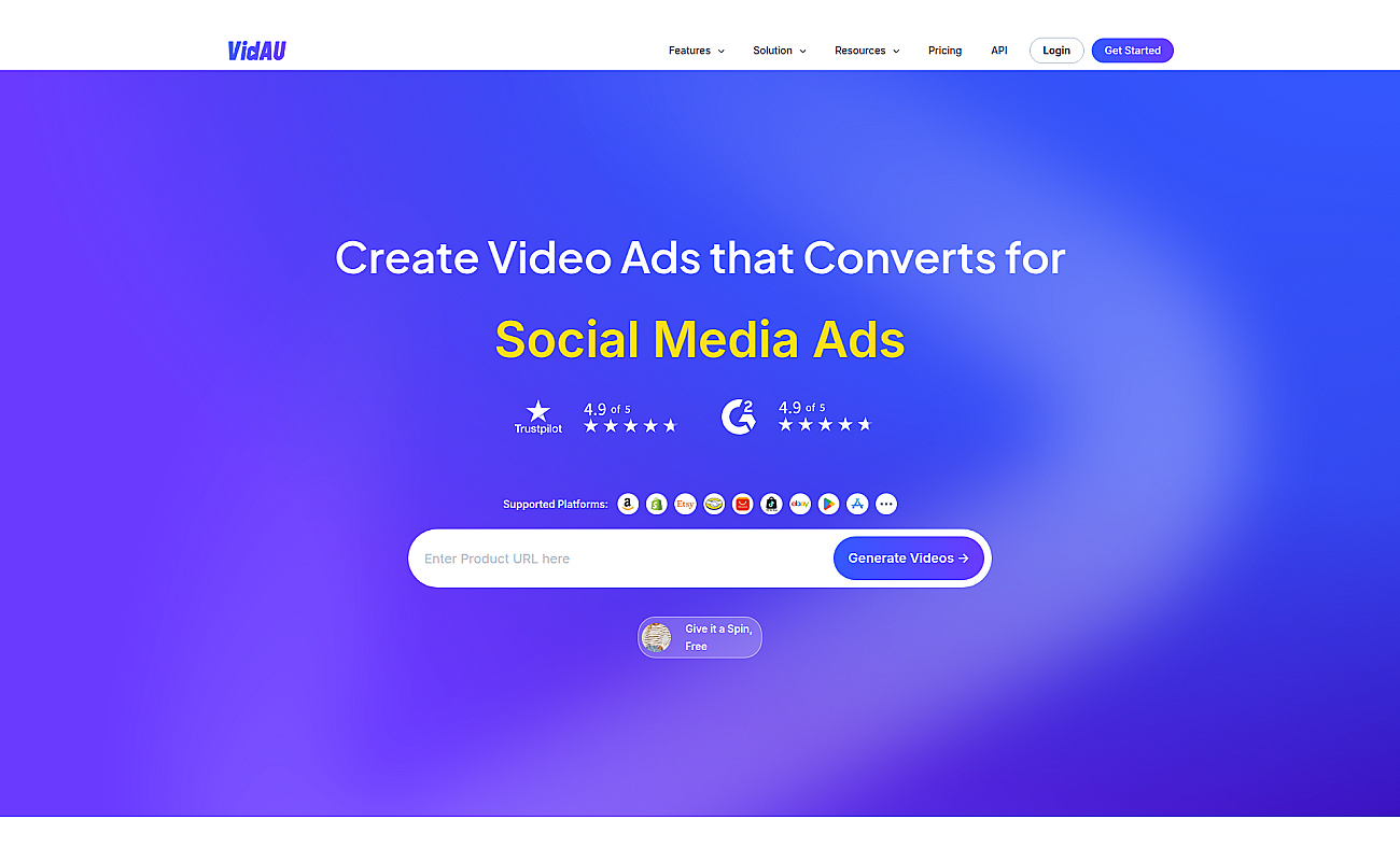 VidAU screenshot