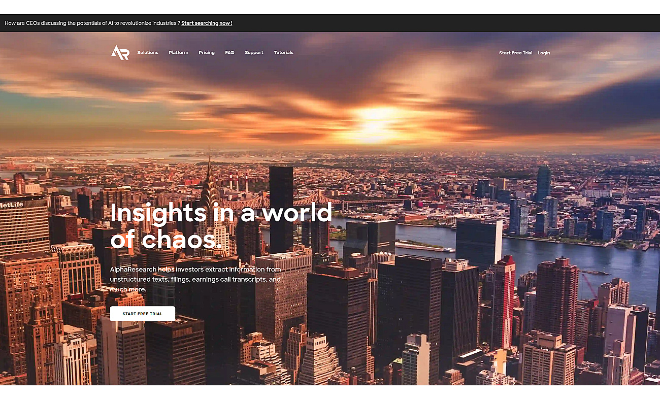 AlphaResearch screenshot