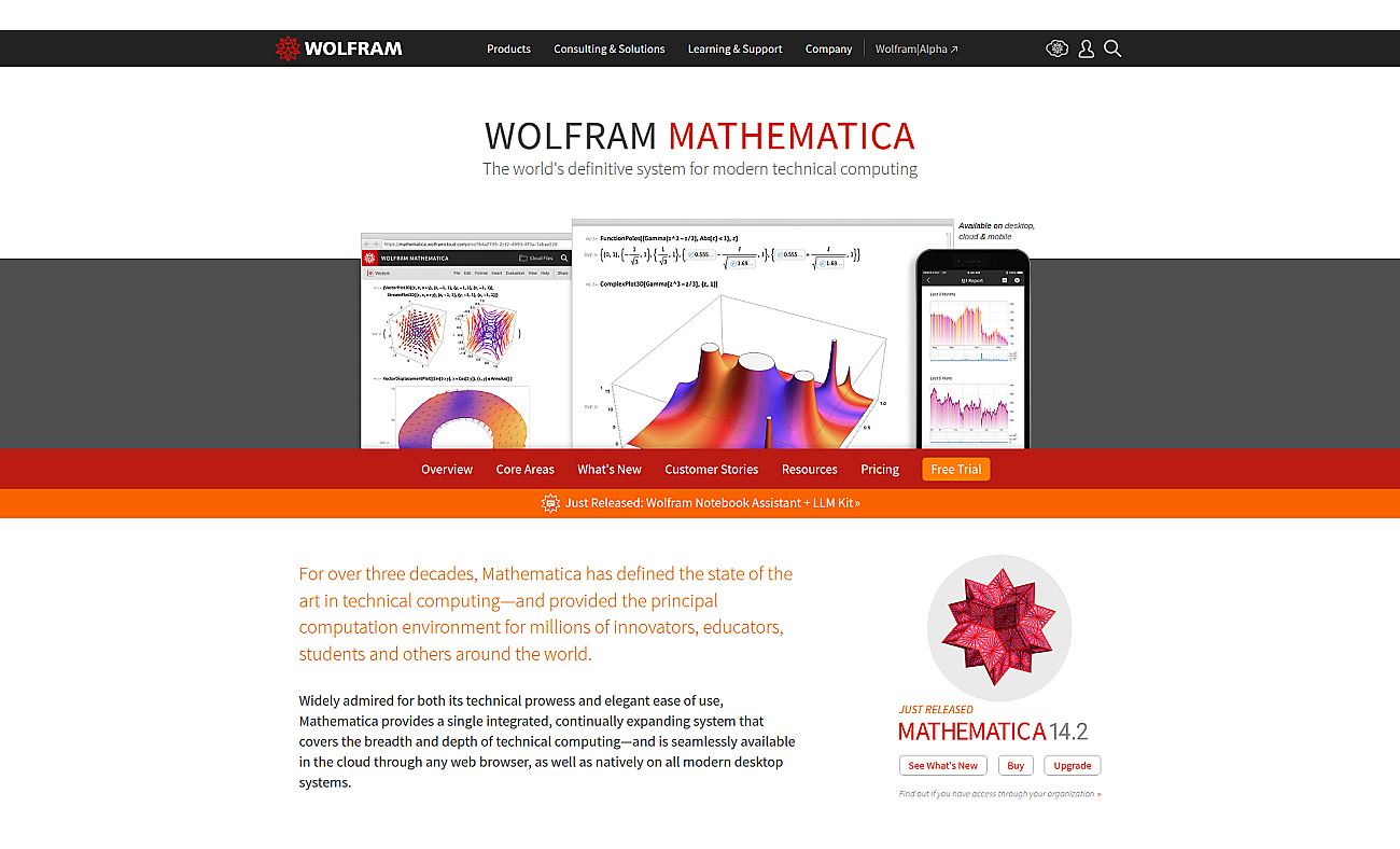 Wolfram Mathematica screenshot