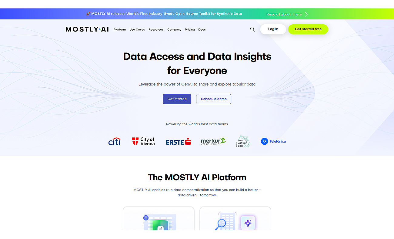 MostlyAI screenshot