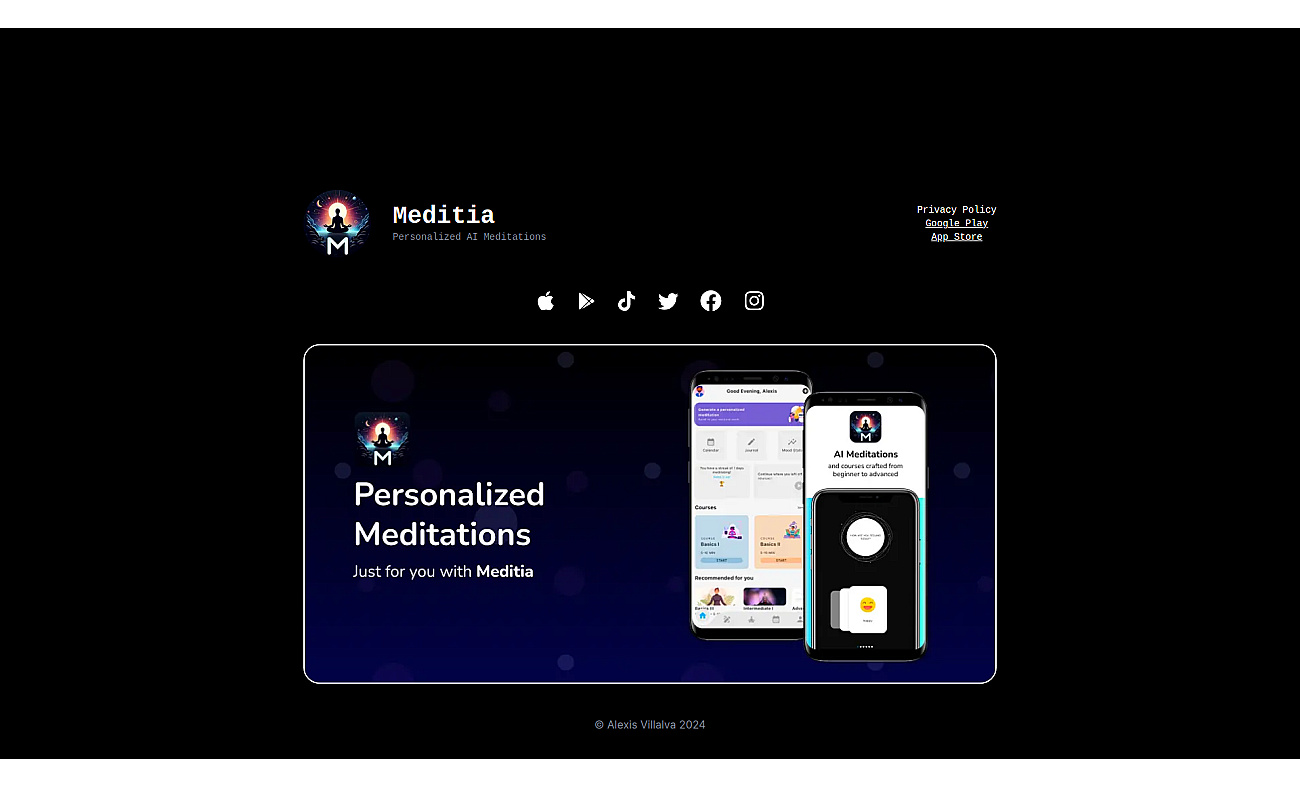 Meditia App screenshot
