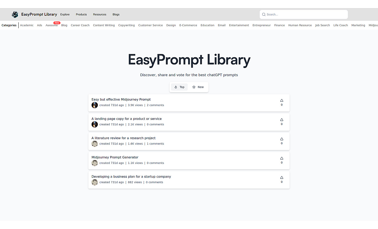 EasyPrompt Library screenshot