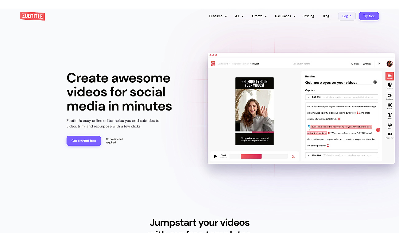 Zubtitle screenshot