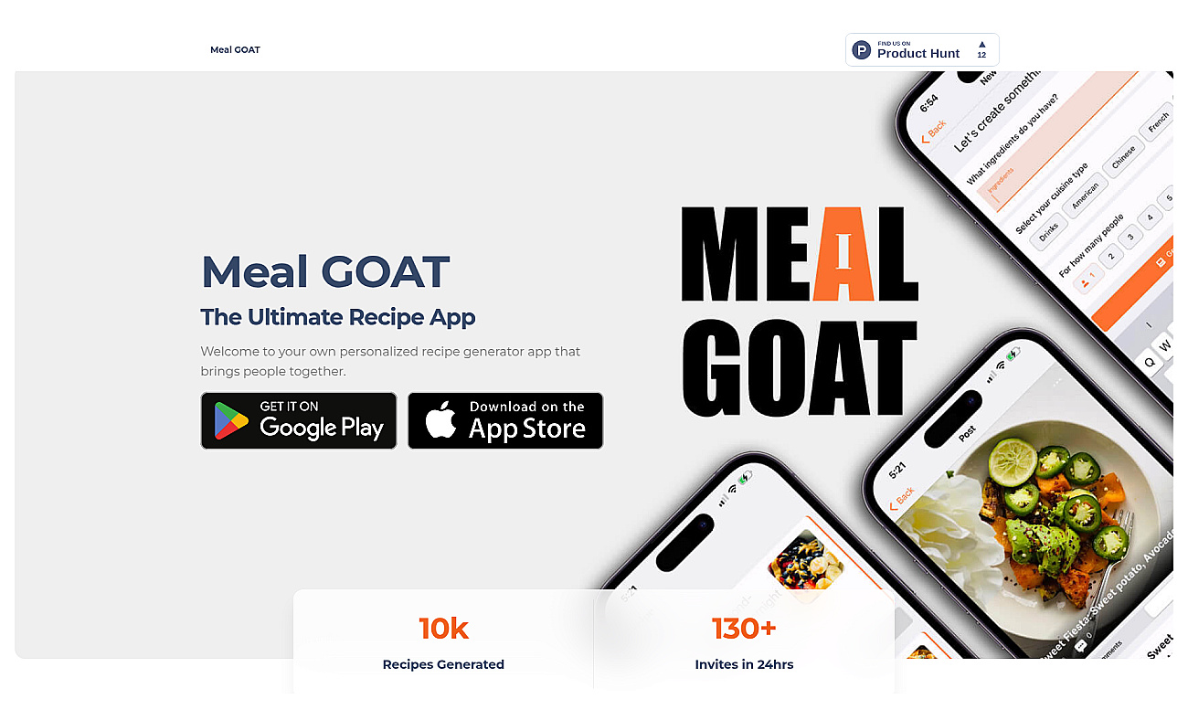 Meal GOAT screenshot