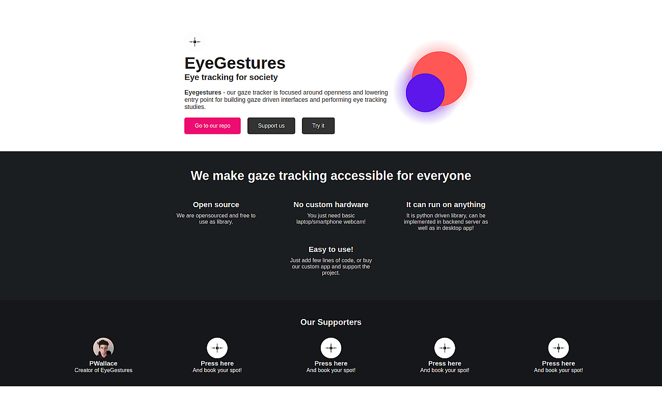 EyeGestures screenshot