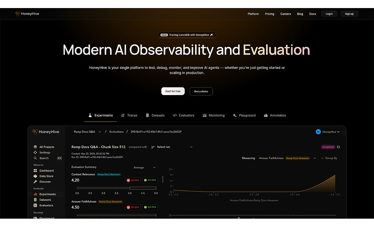 HoneyHive screenshot