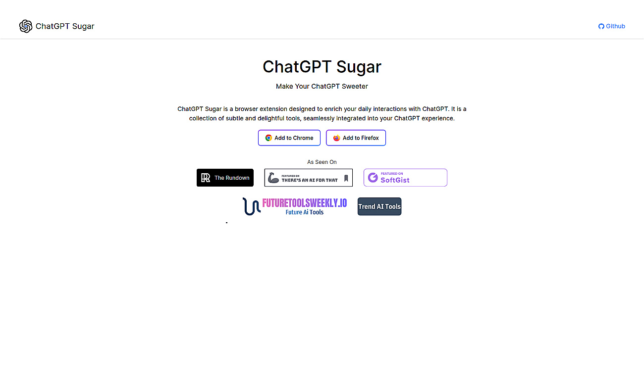 ChatGPT Sugar screenshot