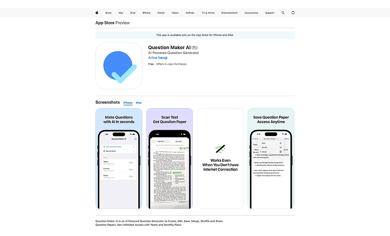 Question Maker AI screenshot
