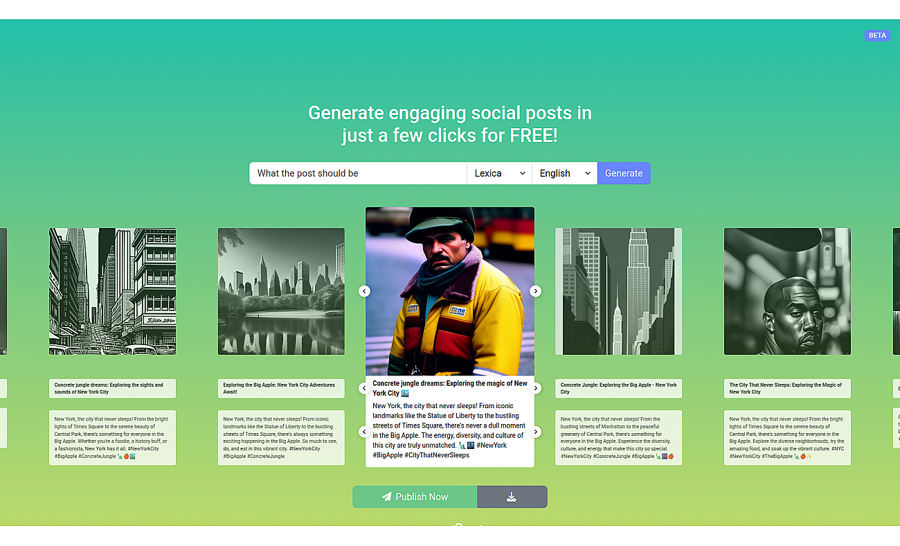 AI Post Generator screenshot