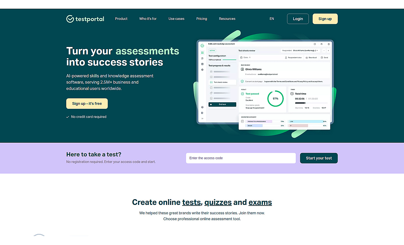 testportal.net screenshot
