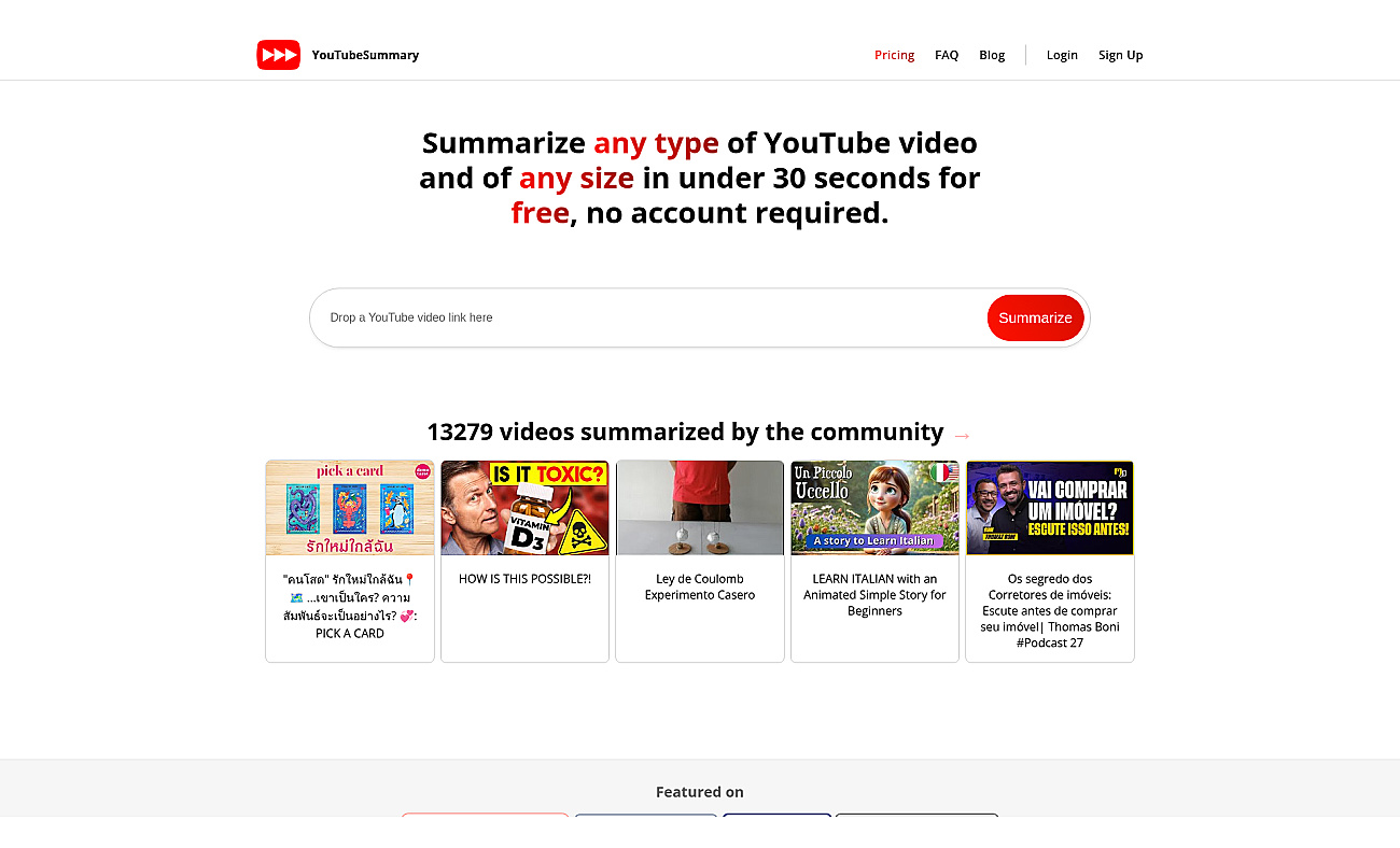 YouTube Summary screenshot