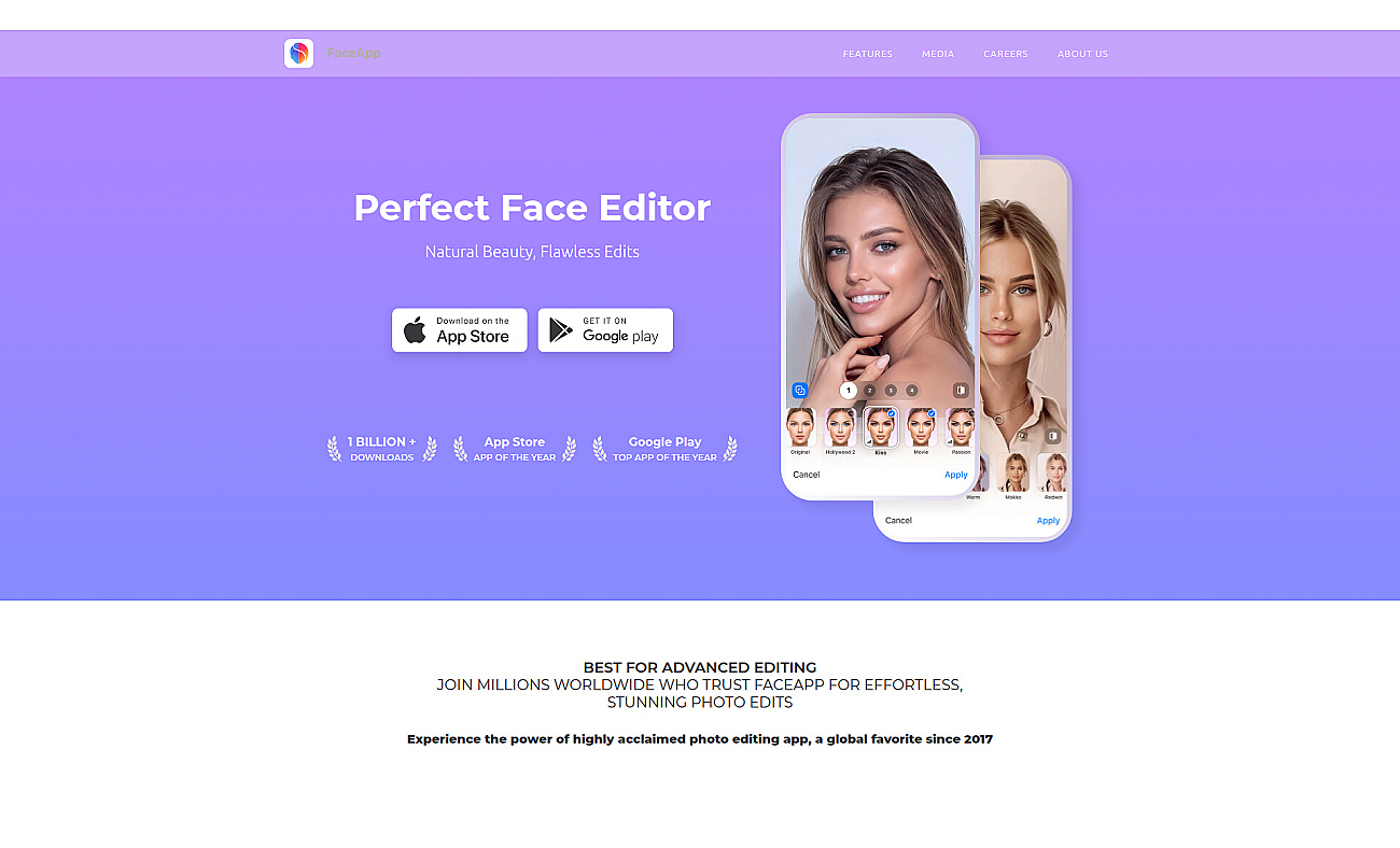 FaceApp screenshot