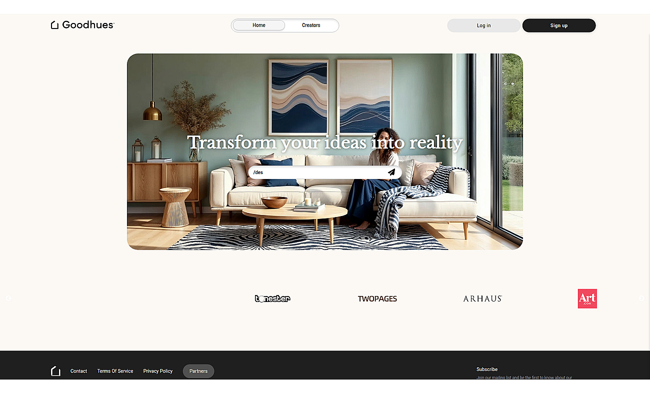 Goodhues.ai screenshot