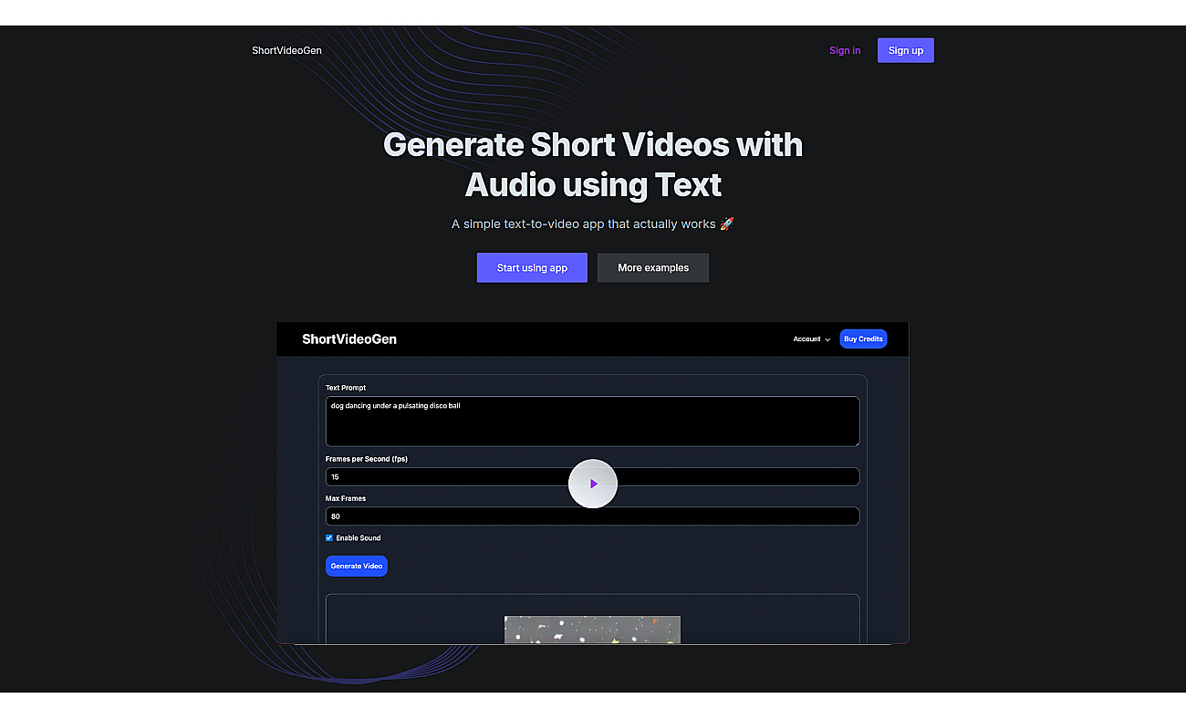 ShortVideoGen screenshot