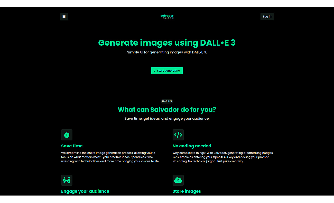 Salvador - DALL-E3 UI screenshot