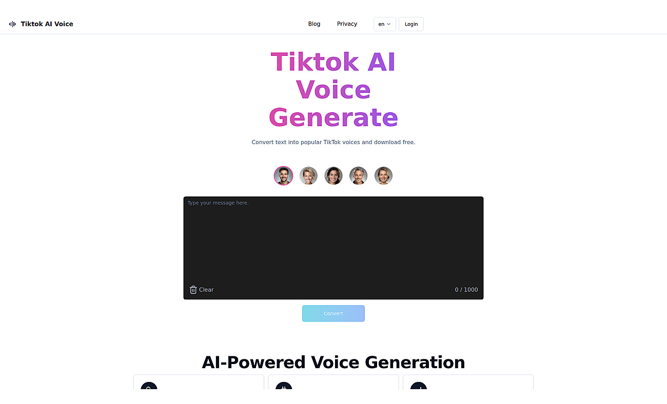 Tiktok ai voice screenshot