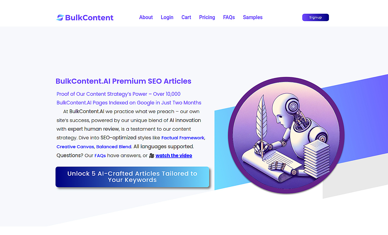 BulkContent screenshot