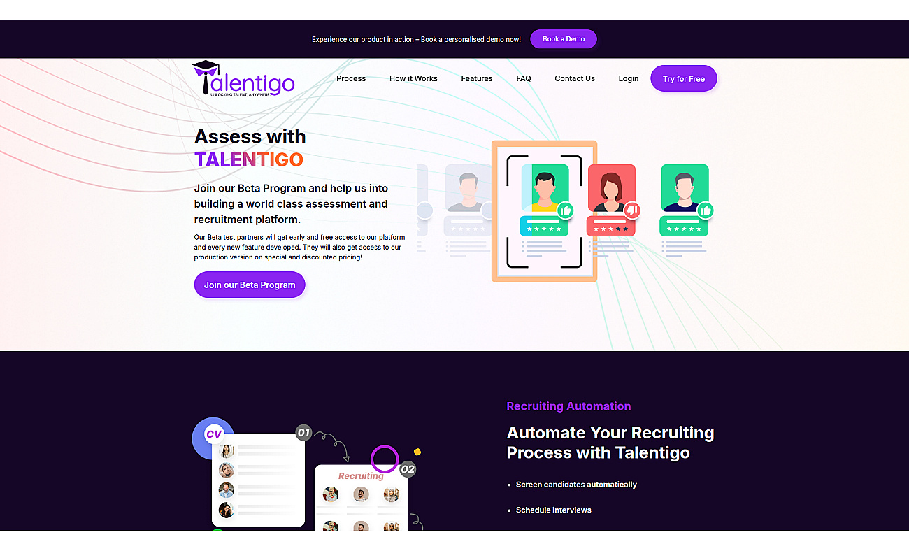 Talentigo screenshot