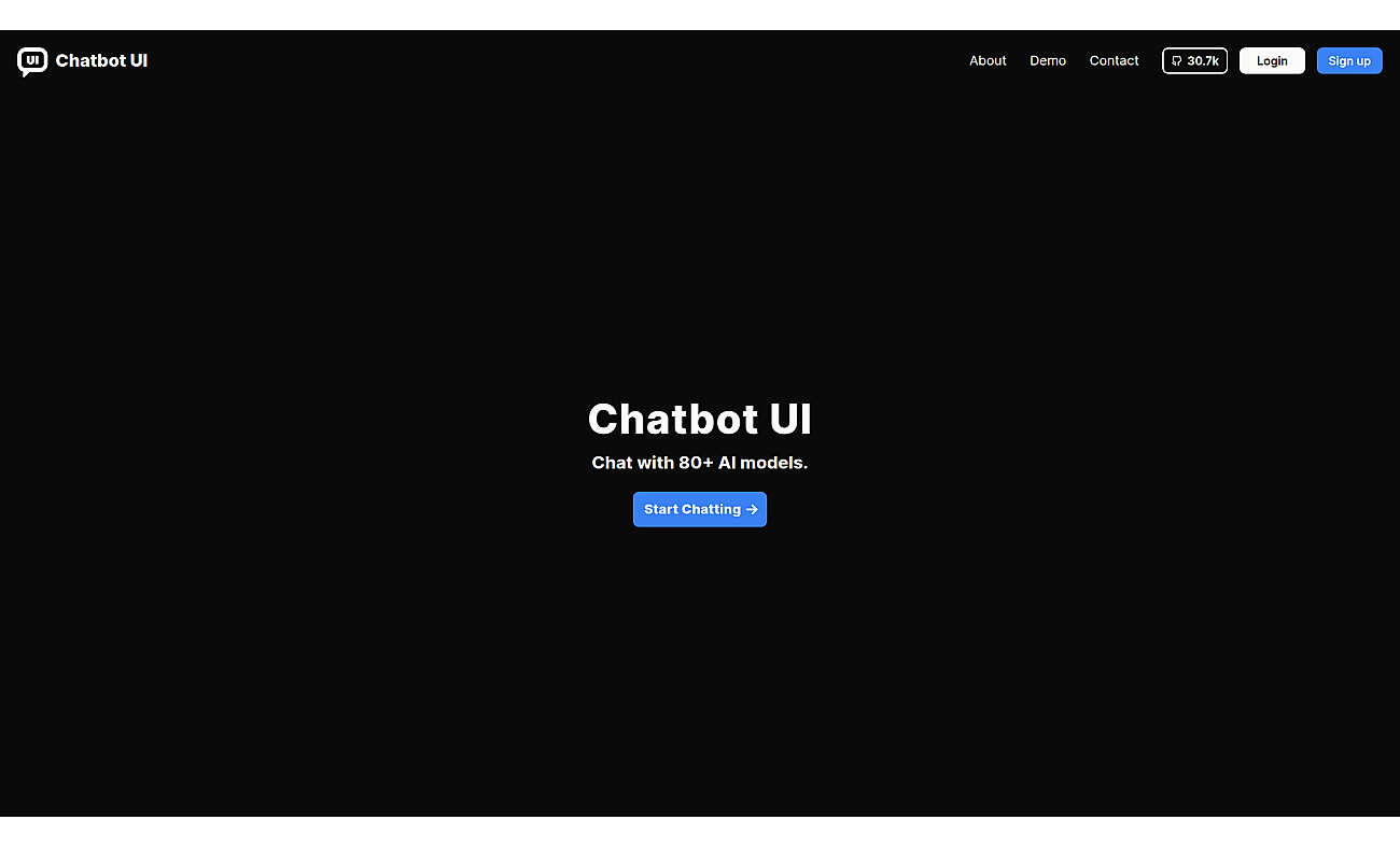 Chatbot UI screenshot