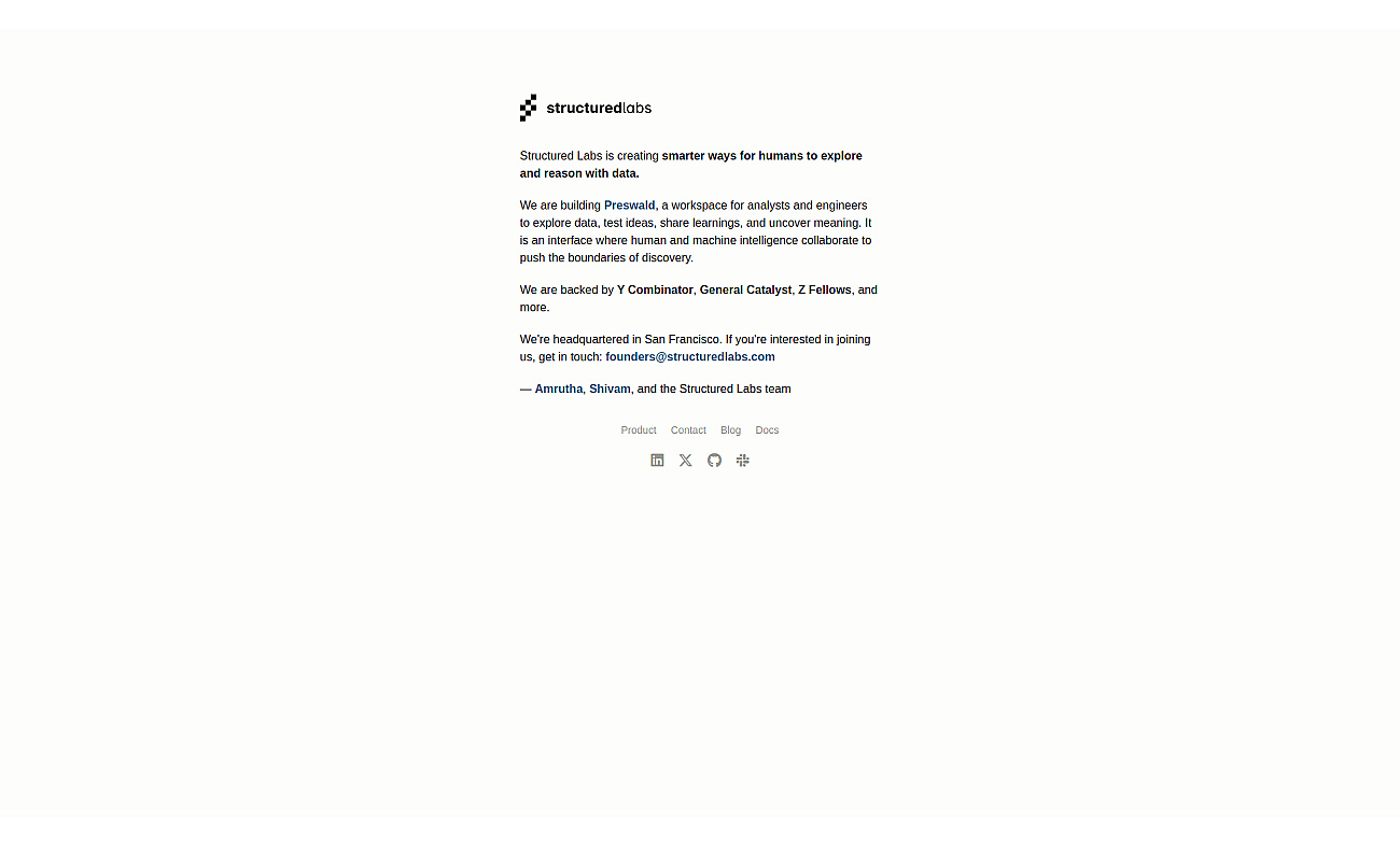 Structured Labs screenshot