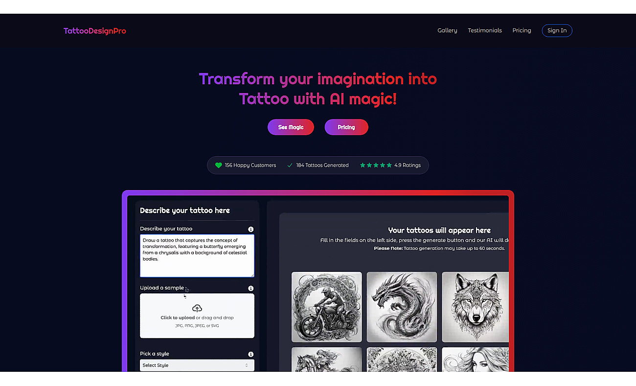TattooDesignPro screenshot