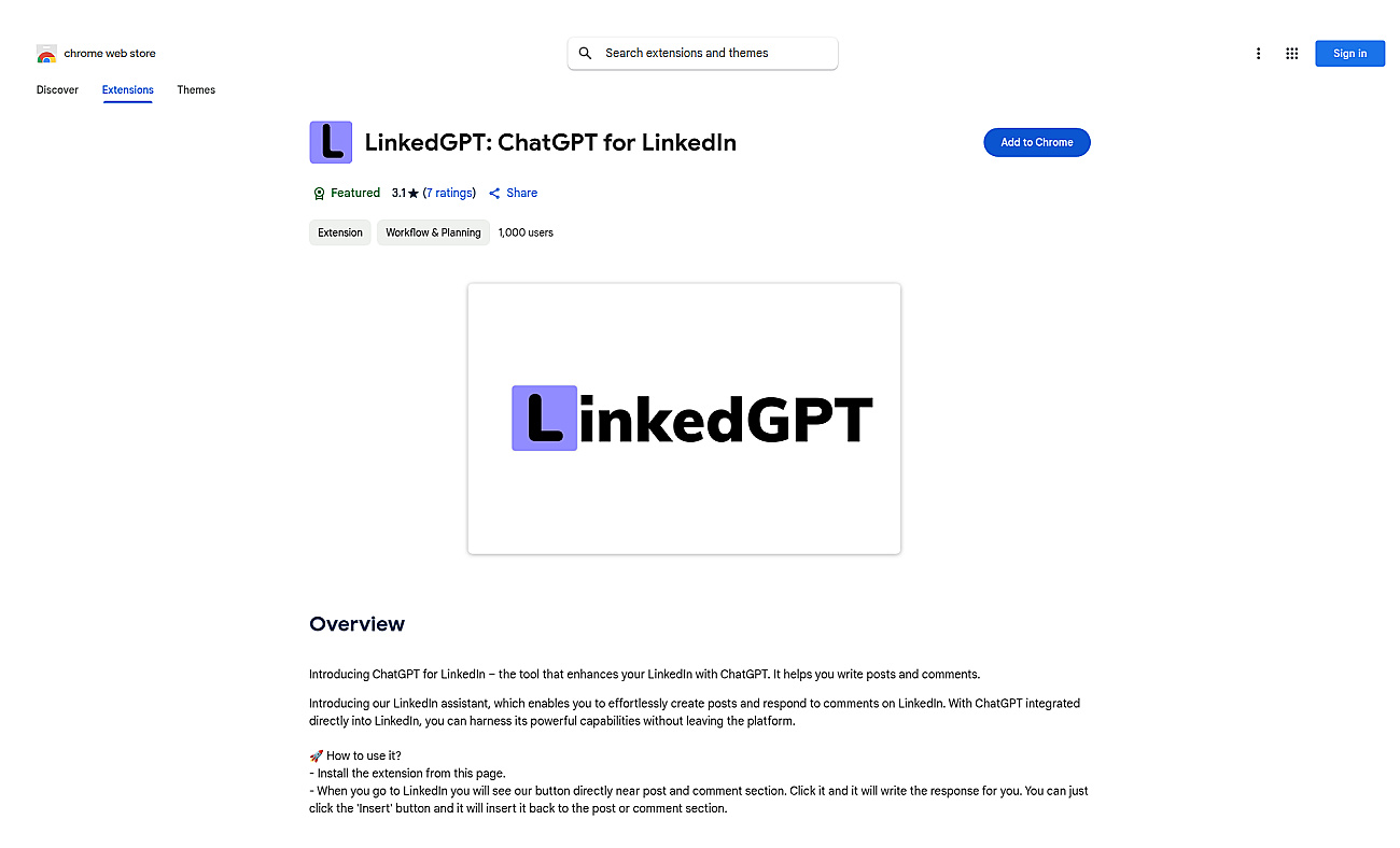 LinkedGPT screenshot