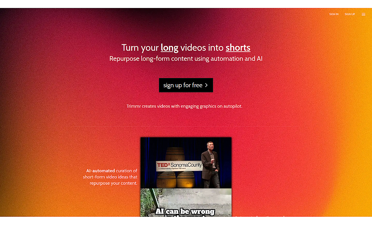 Trimmr screenshot