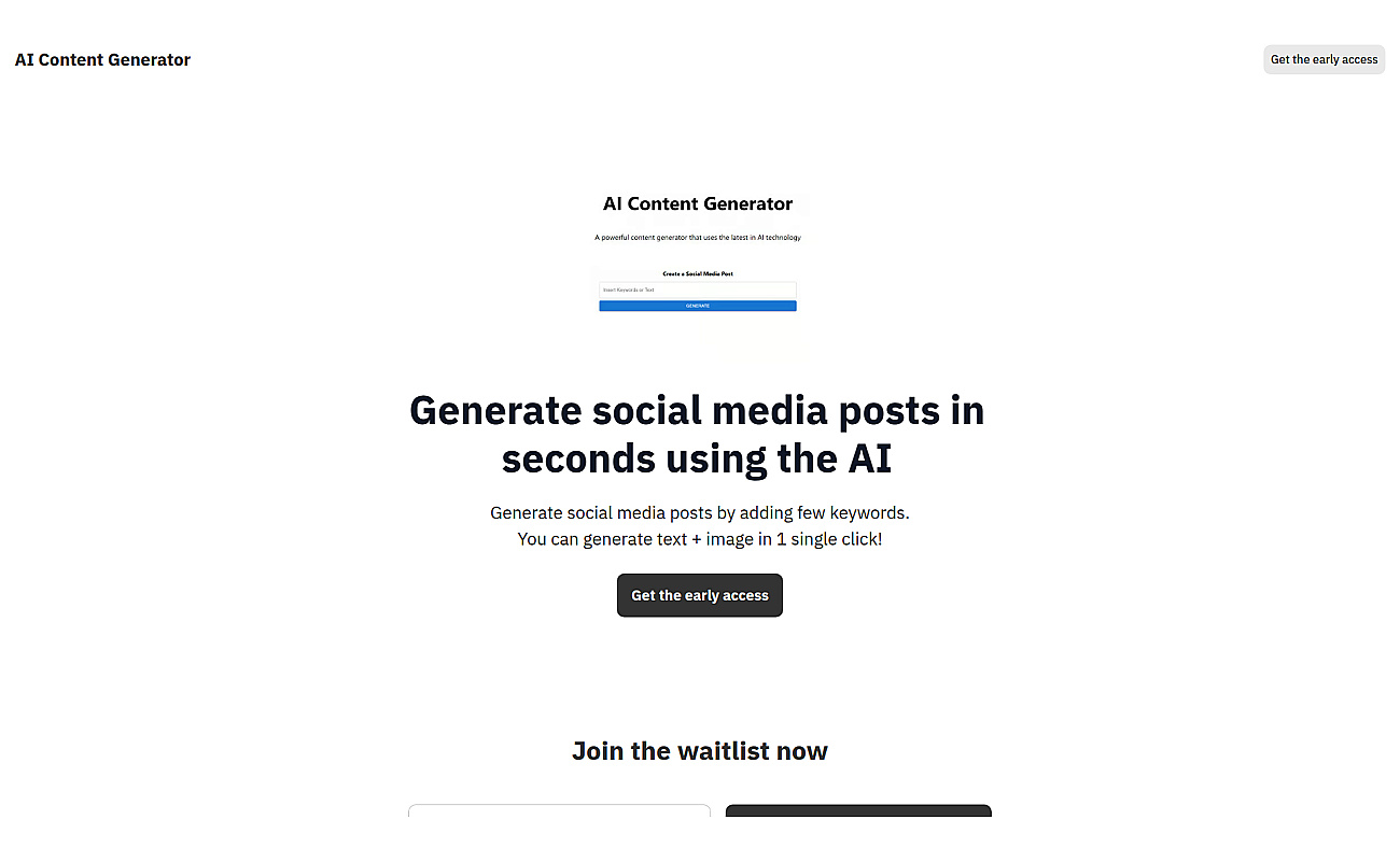 AI Content Generator screenshot