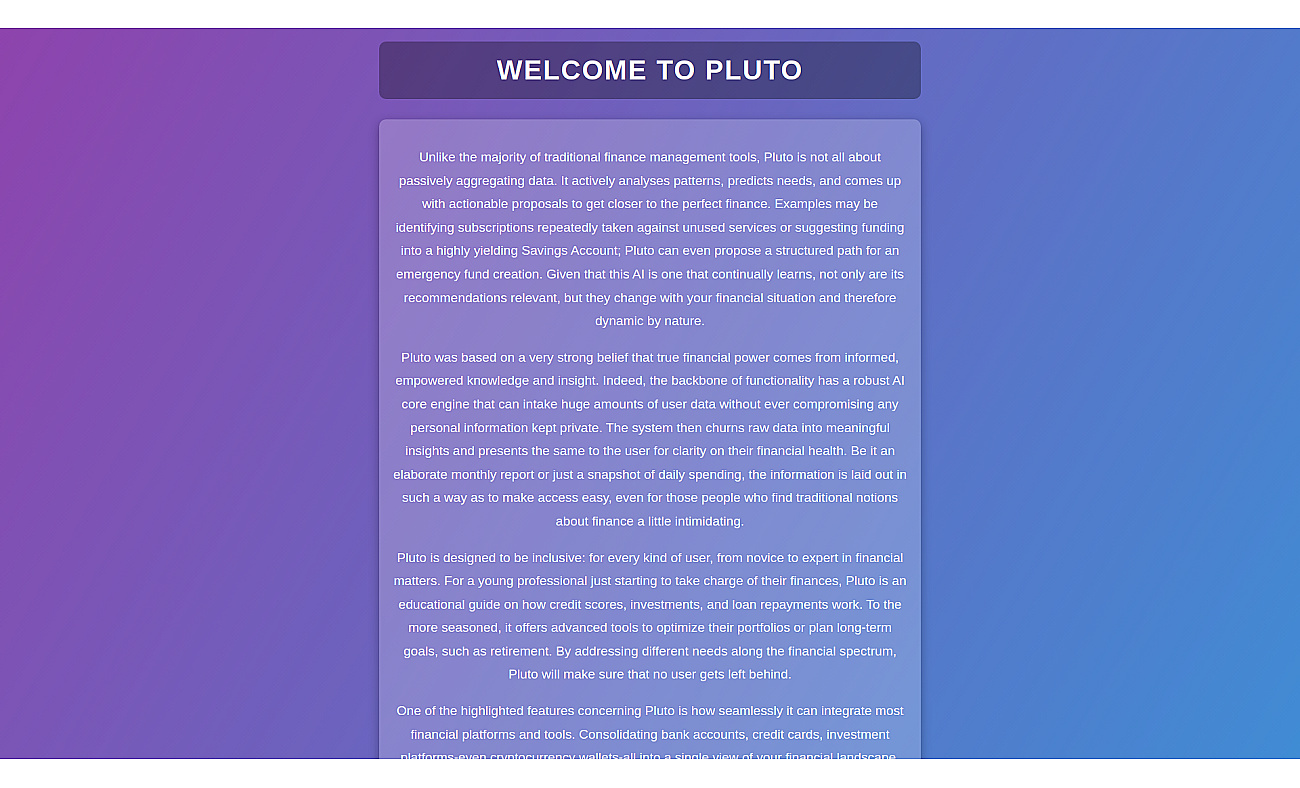 Pluto screenshot