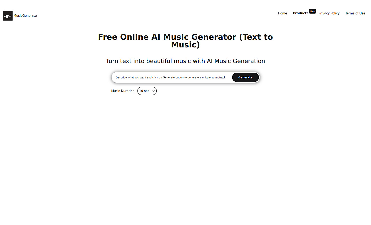 MusicGenerate screenshot