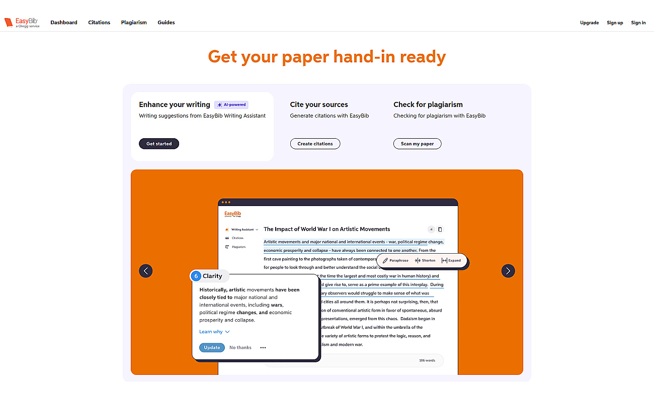 EasyBib screenshot