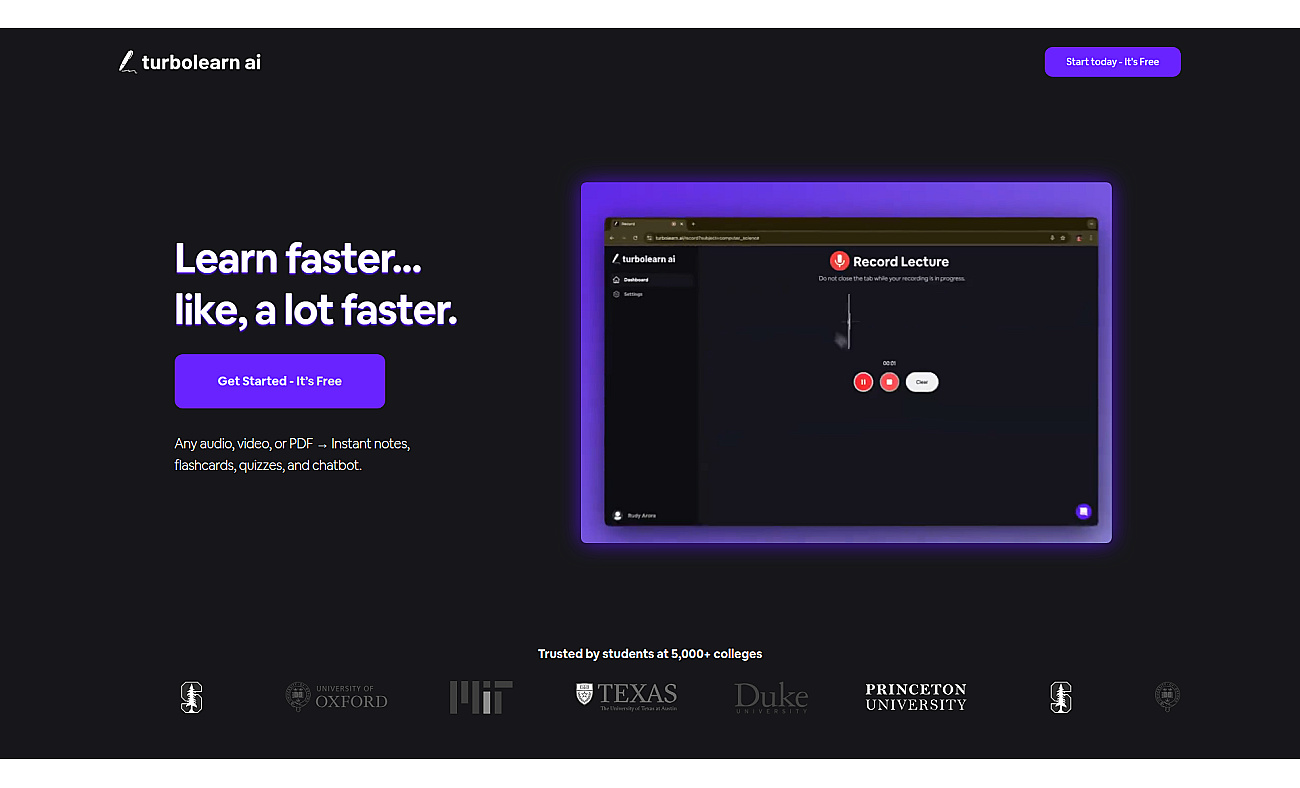 TurboLearn screenshot
