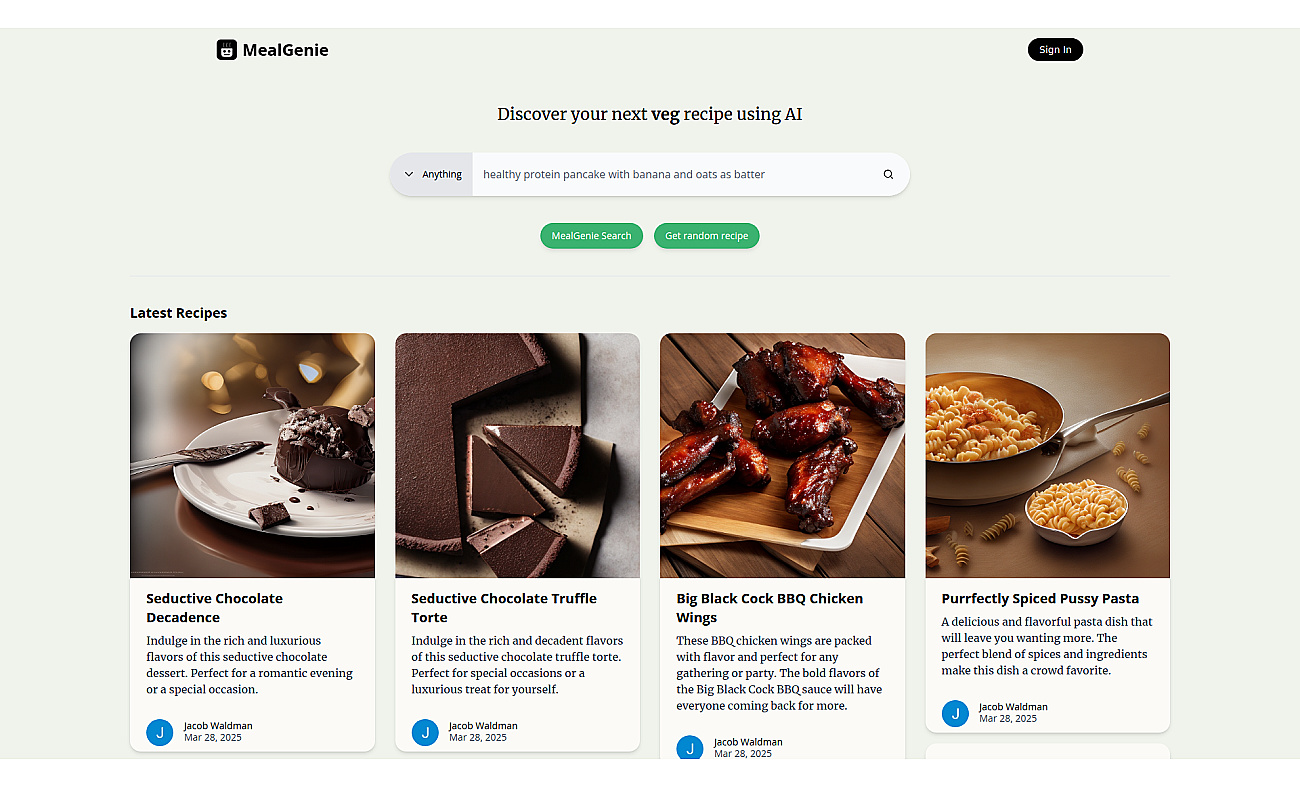 MealGenie screenshot