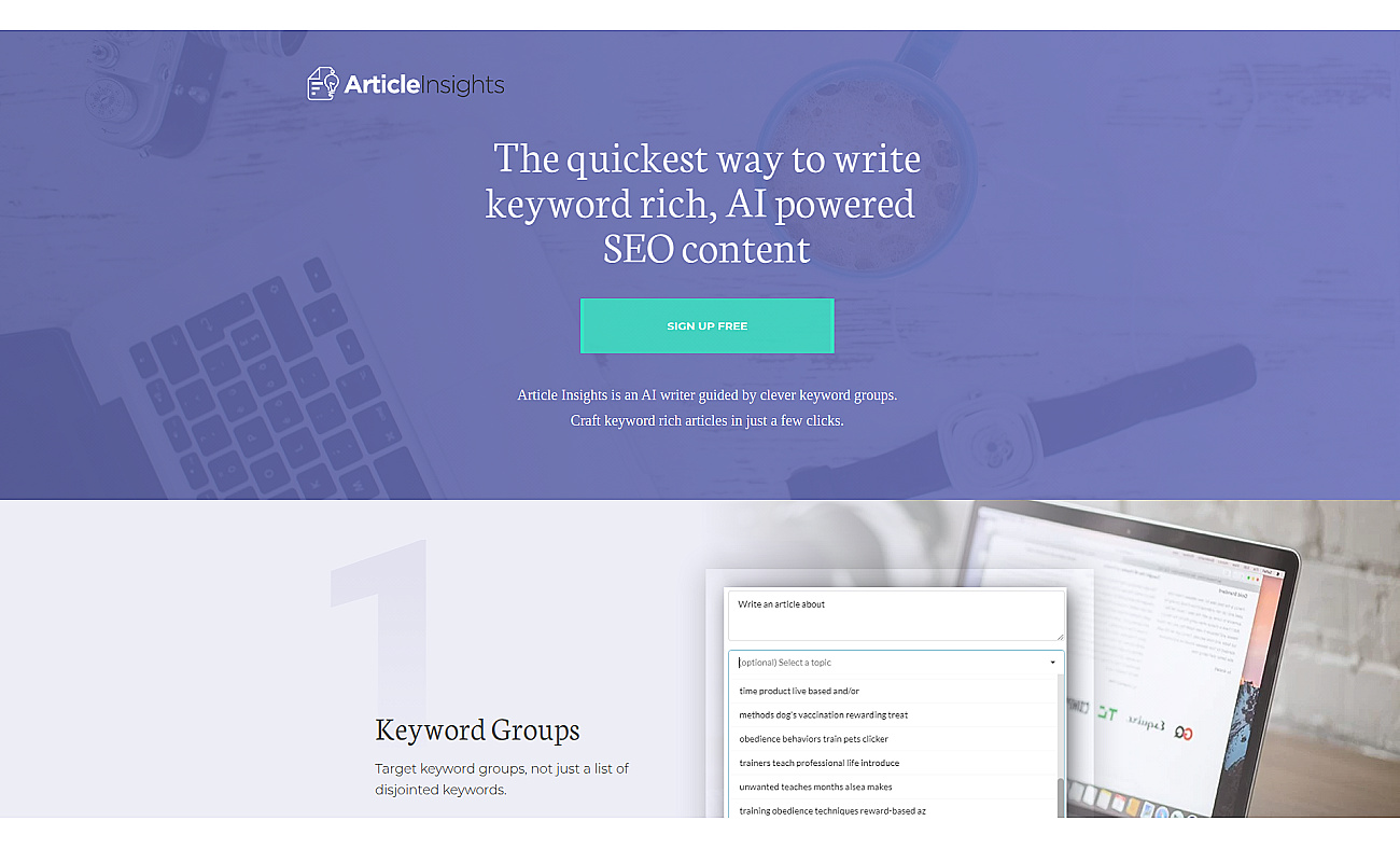 Article Insights screenshot