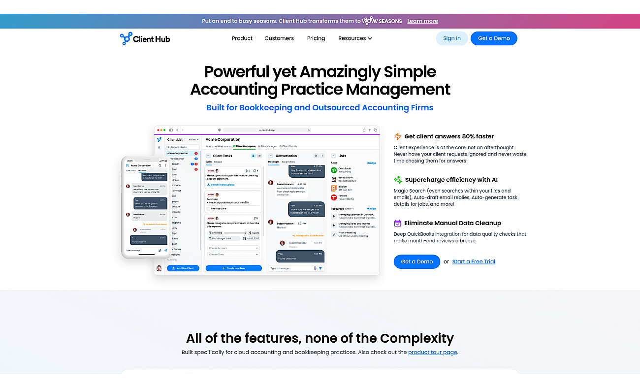 Client Hub screenshot