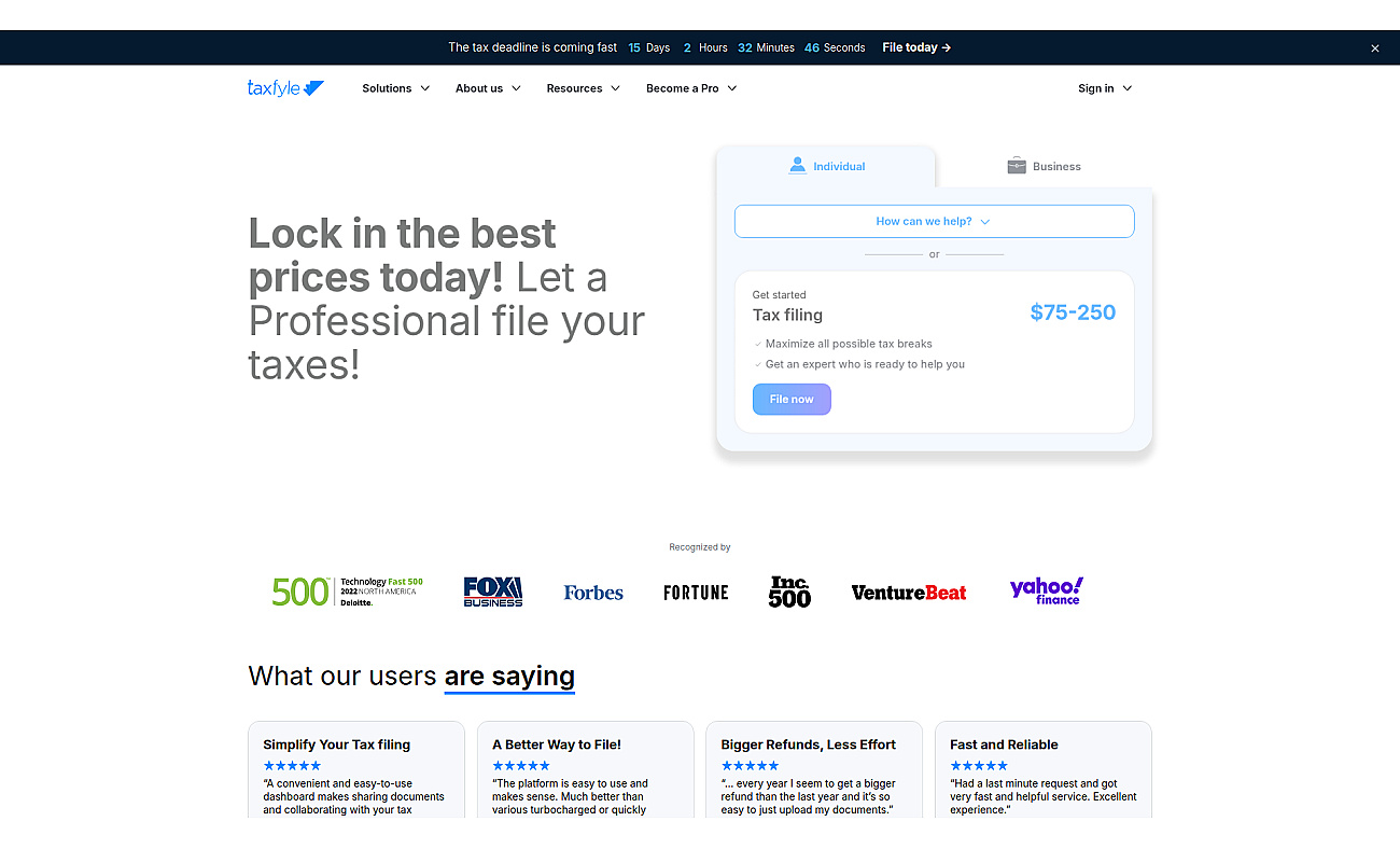 Taxfyle screenshot