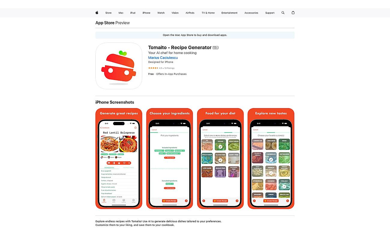 Tomaito screenshot