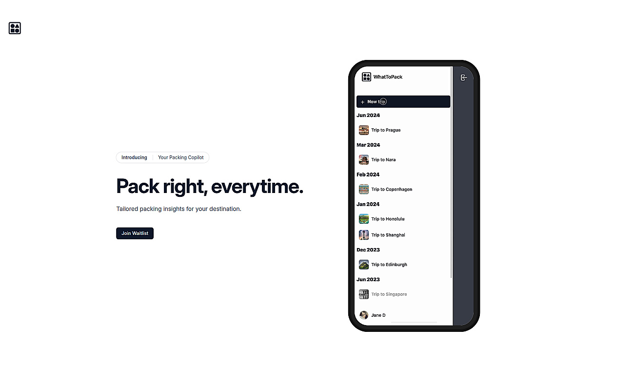 Whattopack screenshot