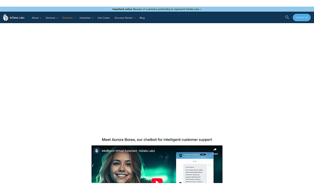 InDataLabs Virtual Assistant screenshot