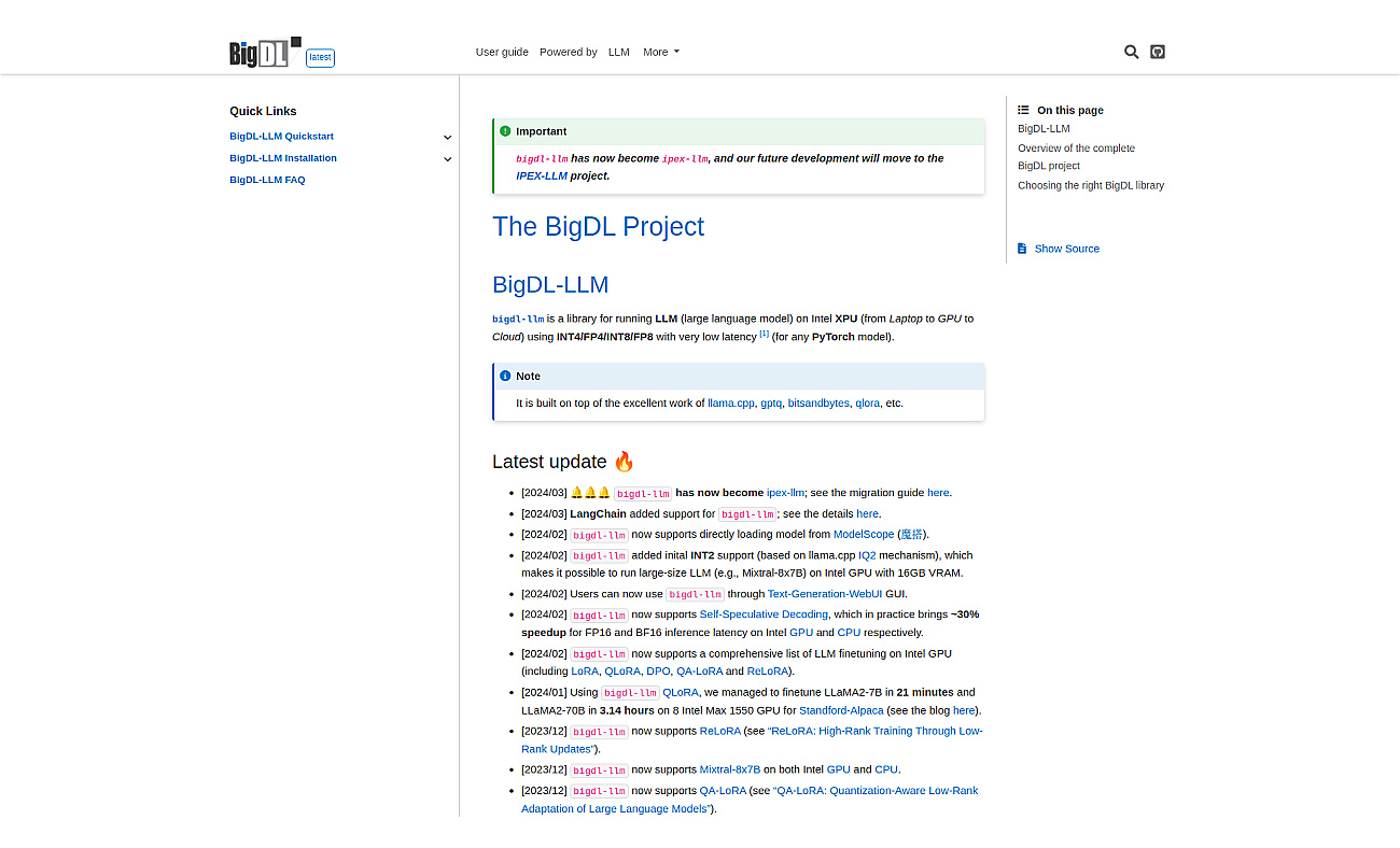 BigDL screenshot