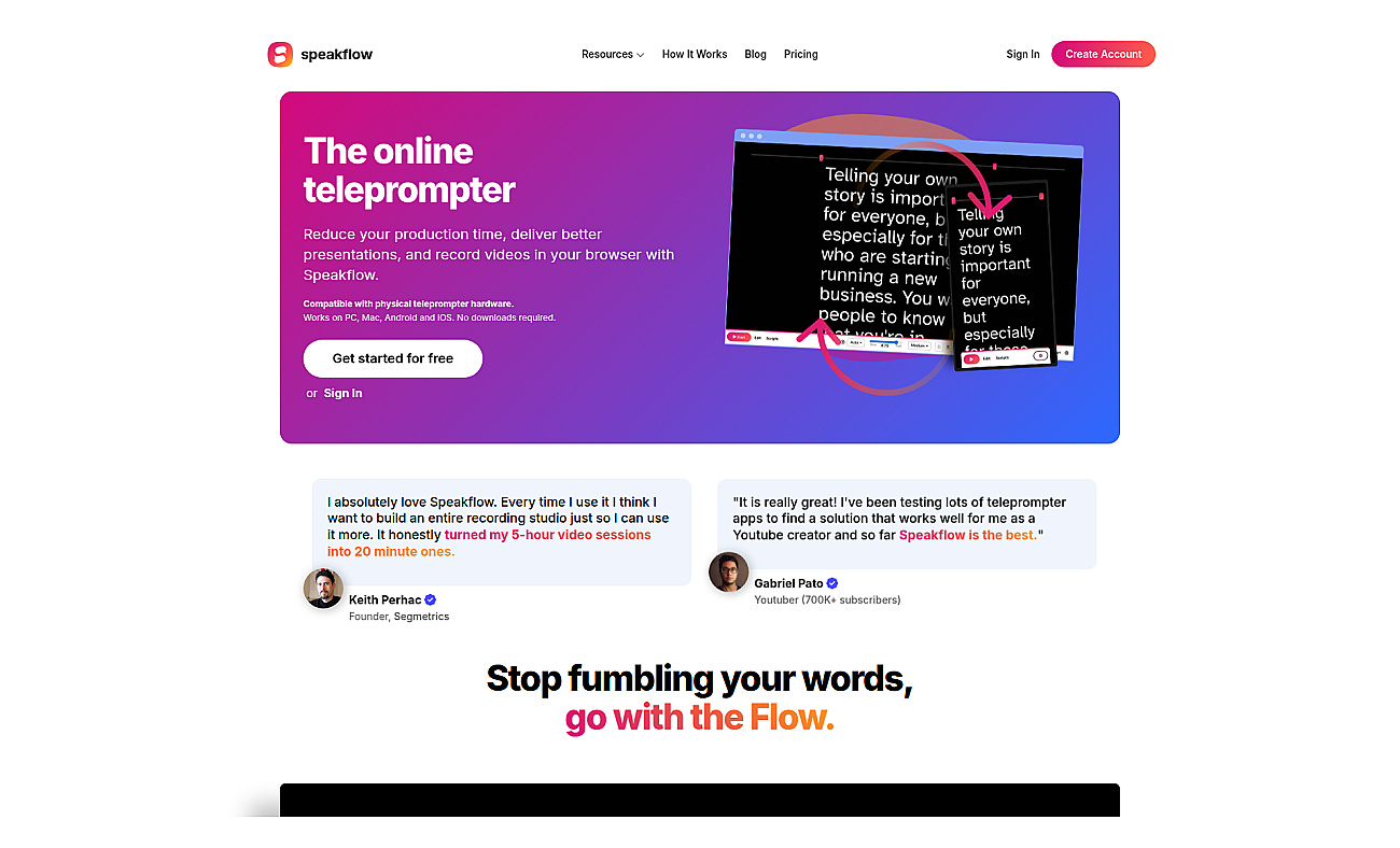 Speakflow screenshot