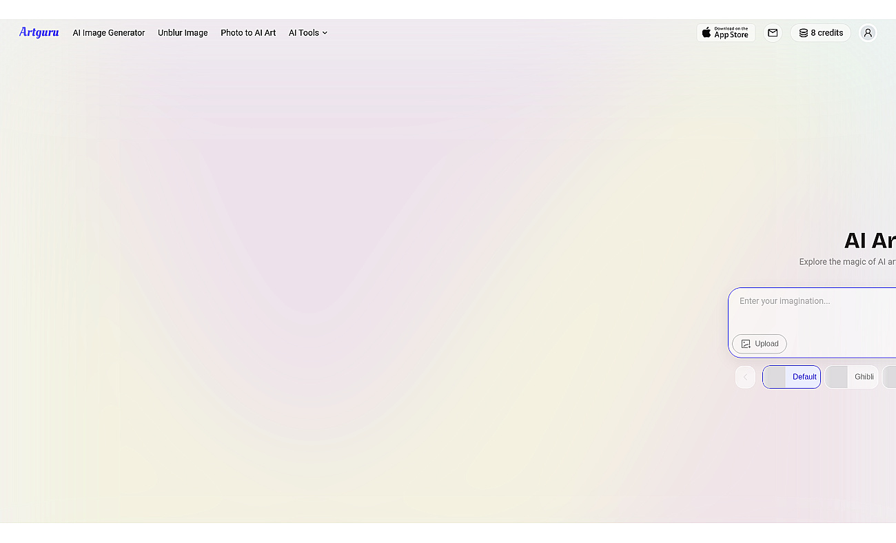 Artguru AI Art Generator screenshot